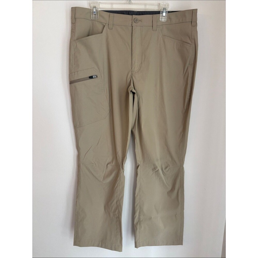 Eddie Bauer Men's Performance Stretch work Pants - Tan khaki size 38x30 EUC